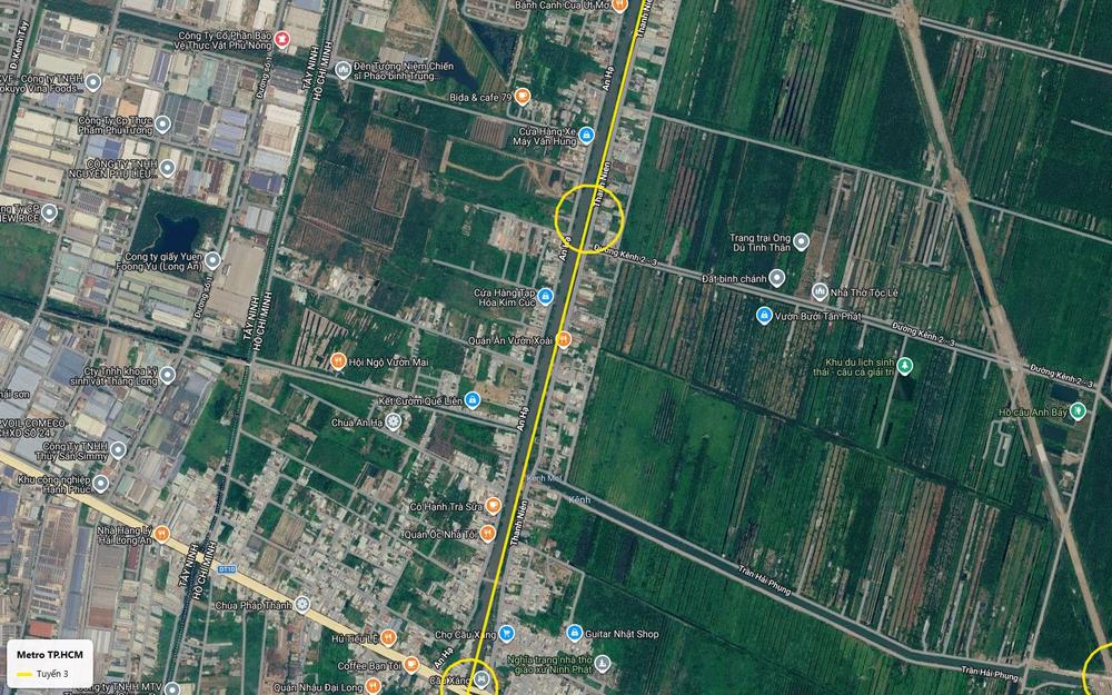 Nhà ga đầu tiên của tuyến metro số 3 TP.HCM tại khu An Hạ giao Đường Kênh 2-3, huyện Bình Chánh