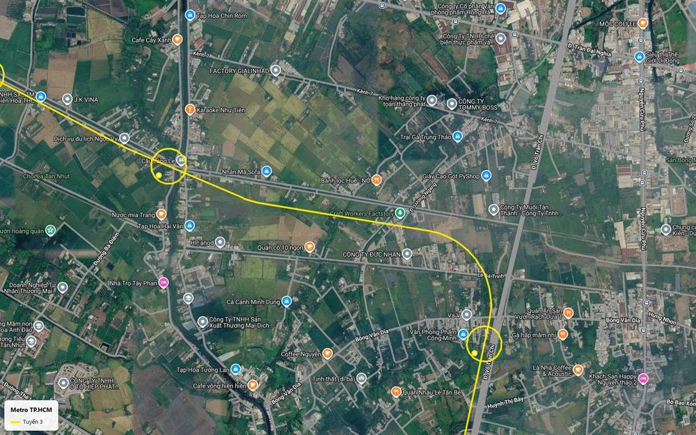 Tuyến metro số 3 TP.HCM trên đường Võ Trần Chí cạnh Bệnh viện Nhi Đồng Thành Phố và Đại học Y khoa Phạm Ngọc Thạch